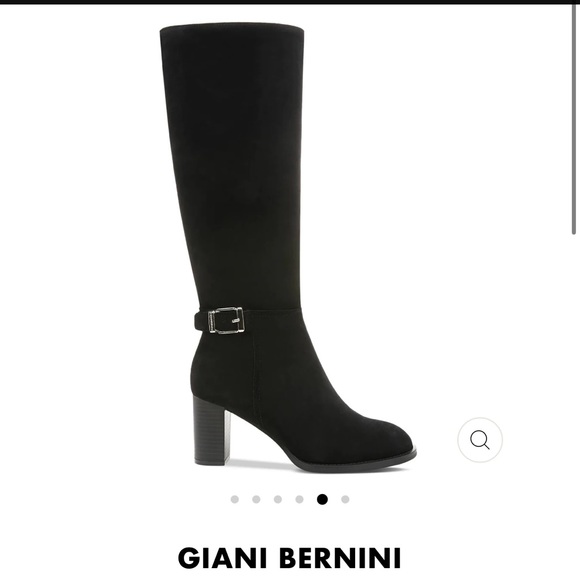 Giani Bernini Shoes - GIANI BERNINI Goring Button Accent Lennoxx Round Toe Block Heel Zip-Up Leather